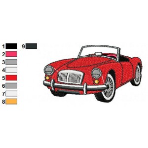 Classic Cars 23 Embroidery Design